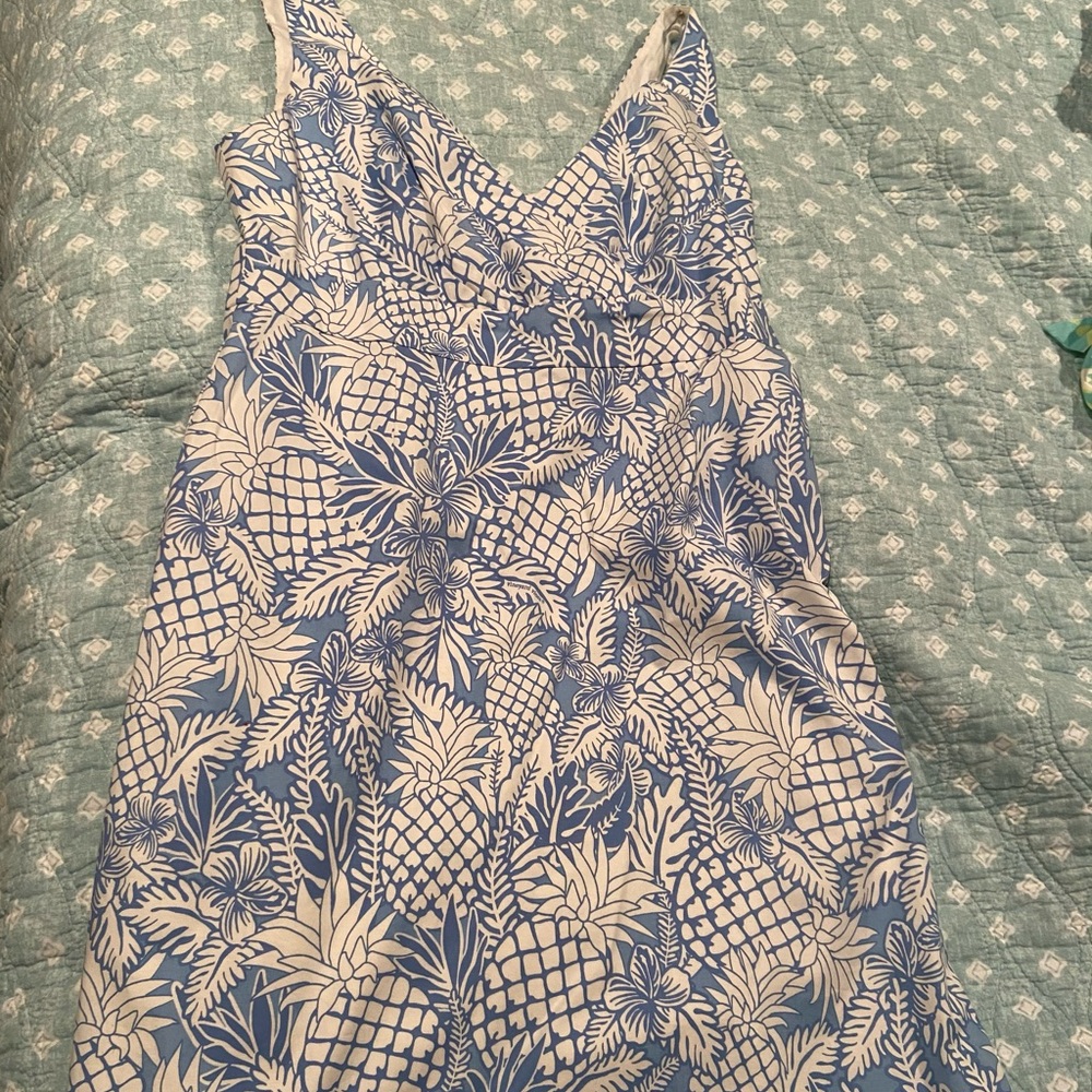 Light blue and white pineapple dress